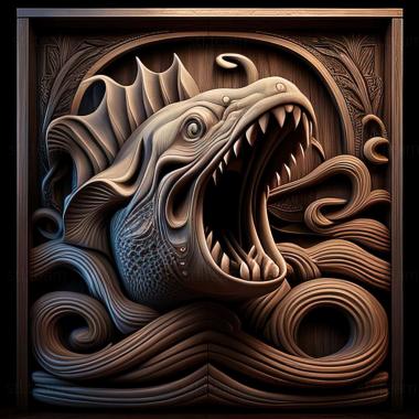 3D model sea monster (STL)